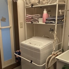 洗濯機上　収納　ラック　ランドリーラックの画像