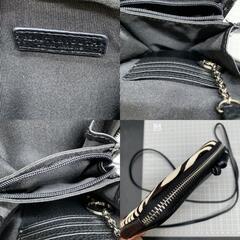 Y241　BEAUTY&YOUTH UNITED ARROWS  ヘアオンレザー ジップスリム ウォレットショルダー　オサイフショルダー　レディースバッグミニバッグの画像