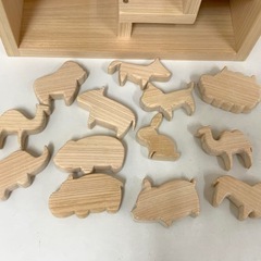 【決まりました】動物のはめ込みブロック 積み木 知育玩具 木製 ねこ 犬 うさぎ ラクダ 像 ブタ 他の画像