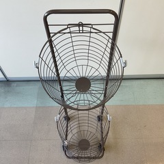 【府中市再生家具】No.305 ランドリーバスケット2カゴの画像