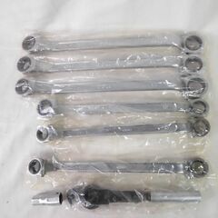 MCC メガネレンチ ラチェットレンチ 21R×26R 19R×21R 17R×21R TOP KR-0250 7本セットの画像