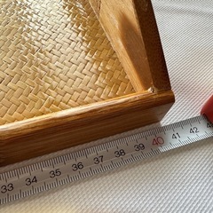 【お値下げ】お盆　竹細工　竹製の手長盆　トレイの画像