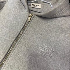Miu Miu Felpa Zip-Front Hoodieの画像