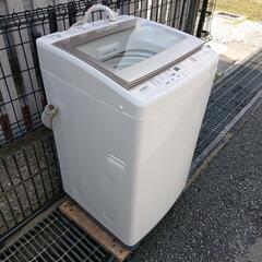 アクア2018年製7㎏全自動洗濯機 未使用風呂水ホース付き 美品の画像