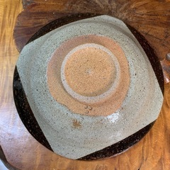 【十四代 中里太郎右衛門】配送可能　絵唐津 額皿 共箱付 唐津焼 茶道具 懐石道具 陶歴付 骨董 アンティークの画像