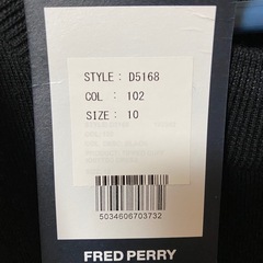 FRED PERRY 半袖ワンピース ブラック 新品
　　の画像