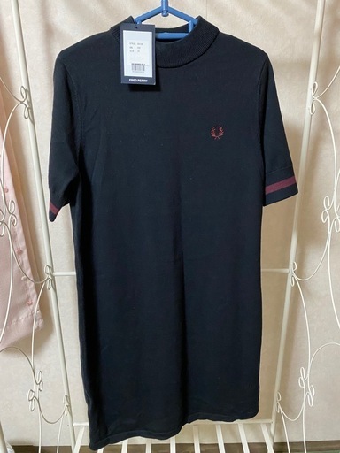FRED PERRY 半袖ワンピース ブラック 新品