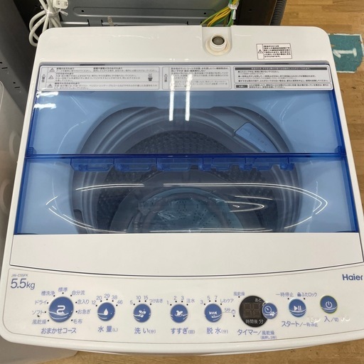 【ドリーム川西店御来店限定】ハイアール/洗濯機/JW-C55FK/5.5kg/2019年製/クリーニング済み 【2125560000023372】