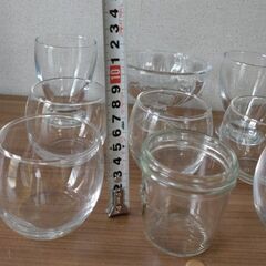 ☆　ガラス製空き容器9個　ゼリーカップ　プリンカップ　小物入れ　ショートケーキカップ　☆の画像