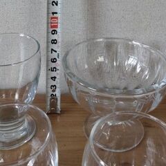 ☆　ガラス製空き容器9個　ゼリーカップ　プリンカップ　小物入れ　ショートケーキカップ　☆の画像