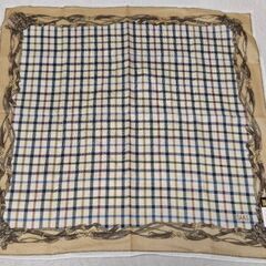 BURBERRY DAKS 紳士 大判ハンカチ バーバリー チェック エチケットの画像