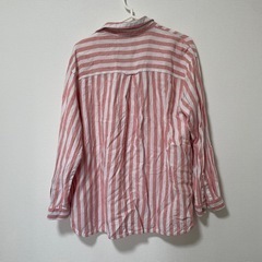 OLD NAVY THE BOYFRIEND SHIRT L 赤白ストライプの画像