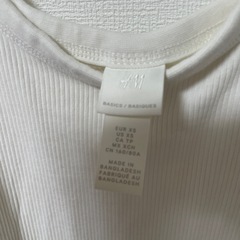 H&M ホワイト ノースリーブ ワンピース XSの画像