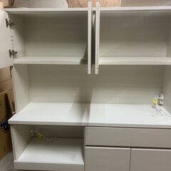 土井インテリア工業 キッチンボード ヒッコリーホワイト 木目調 ホワイト