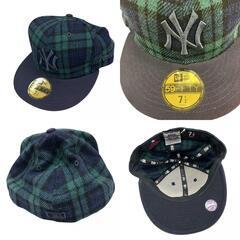186001 現状品 NEW ERA ニューエラ キャップ 59FIFTY  ヤンキース　タータンチェック 2点まとめ売り [A1000027772880A]の画像