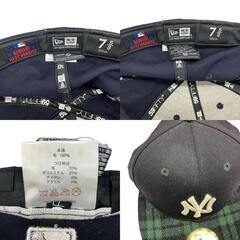 186001 現状品 NEW ERA ニューエラ キャップ 59FIFTY  ヤンキース　タータンチェック 2点まとめ売り [A1000027772880A]の画像