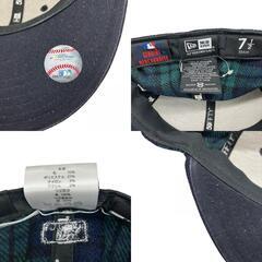 186001 現状品 NEW ERA ニューエラ キャップ 59FIFTY  ヤンキース　タータンチェック 2点まとめ売り [A1000027772880A]の画像