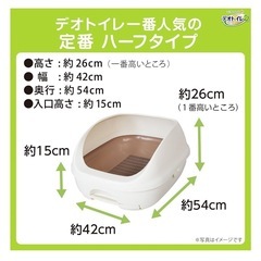 猫用システムトイレ本体 ハーフカバーの画像
