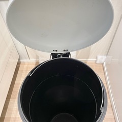 【無料】ダストペール ゴミ箱 ステンレス ホワイトの画像