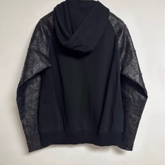  CHROME HEARTS(クロムハーツ)LETTERMAN STAR レターマン クロスボール レザー パッチブルゾンジャケット ブラックの画像