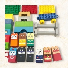 LEGOブロック　デュプロ　おもちゃ　動物フィギュア　車　アンパンマン　カーズ　箱無し　まとめ売りの画像