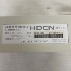 I・O DATE ハードディスク HDCNシリーズ HDCN-U500 500GB ハードディスク 外付ハードディスク PC用品 周辺機器 アイオーデータ Y2136の画像