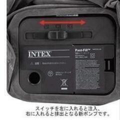 電動空気ポンプ内蔵エアーベッド　シングル　INTEX　マットレス有の画像