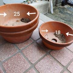 素焼き  植木鉢の画像