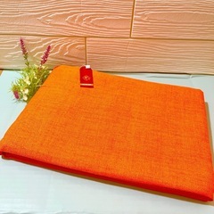 新品未使用　【防水＆おしゃれ】テーブルクロス 無地 パンプキン 140×240cm オレンジの画像