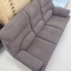 【ドリーム尾浜店】ニトリ 3Pローソファー BR 布 高さ(H)座面30cm(背80cm)× 幅(W)180cm× 奥行(D)70cmの画像