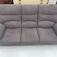 【ドリーム尾浜店】ニトリ 3Pローソファー BR 布 高さ(H)座面30cm(背80cm)× 幅(W)180cm× 奥行(D)70cmの画像