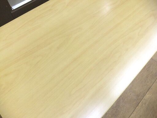 昇降テーブル ペダル式 天板 105cm×60cm  高さ 40～50cm 木目 中古 札幌市厚別区 厚別店