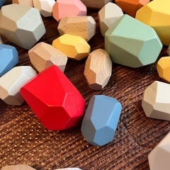 知育玩具　木製積み木　の画像
