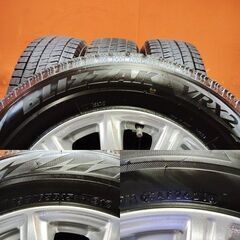 【BS BLIZZAK VRX2 195/65R15】スタッドレス【BS BALMINUM 15インチ 6J5HPCD100+43】21年製 バリ溝 プリウス等　(KTN481)の画像