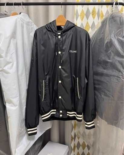 CELINE ブルゾン 46 ブラック ナイロン