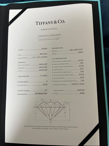 【20%値下げ済】婚約指輪Tiffany & Co.ダイヤモンドリング