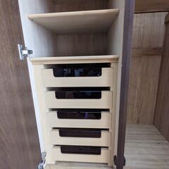 木製クローゼット ダークブラウン 府中家具の画像