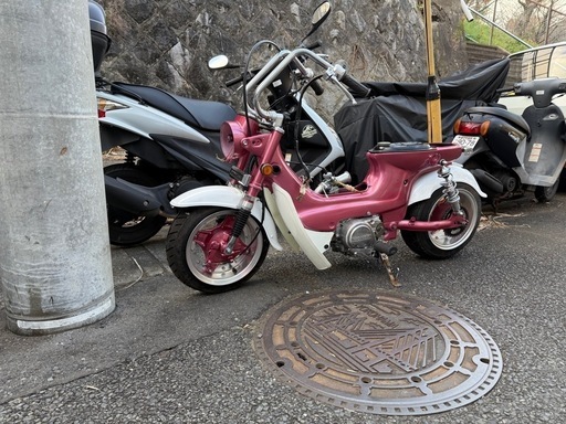 ホンダ　シャリー　チョップフレーム　作成途中