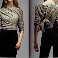 12通り着れる カーディガン (DKNY) 黒の画像