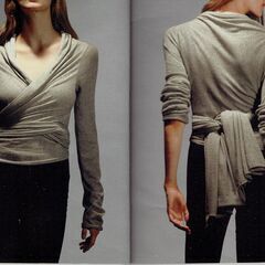 12通り着れる カーディガン (DKNY) 黒の画像