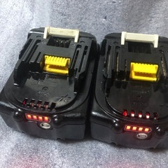 ②マキタ18vインパクトドライバ用6AバッテリーBL1860B、中古美品、２個の画像