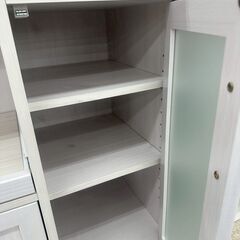 ★リユースのサカイ高崎店★TJ12594 佐藤産業(株) レンジ台 ベージュ H82×D40×W88 クリーニング済みの画像
