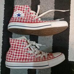 CONVERSE　ギンガムチェックスニーカー　23.5cmの画像