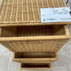 ★リユースのサカイ高崎店★TJ12599  ミニキャスター付き収納 ライトブラウン H88×D34.5×W40 クリーニング済みの画像