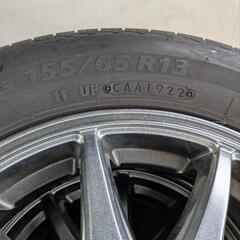 【引き渡し中】ブリジストン　サマータイヤセット　155/65R13　4穴100ピッチ　 2022年製の画像