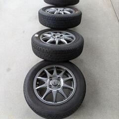 【引き渡し中】ブリジストン　サマータイヤセット　155/65R13　4穴100ピッチ　 2022年製の画像