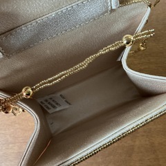 パーティーやお祝いに🎉🥂 美品 パーティーバッグ PETITSOIR プチソワール ストーン装飾 バッグ ゴールドの画像