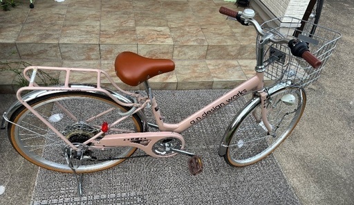 年内お取引希望　美品　自転車　24インチ A.N.DESIGN WORKS　変速付　室内保管　オートライト