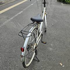 リサイクルショップどりーむ荒田店 No458　自転車　シティサイクル　26インチ　シルバー　エコチャリNo22106Uの画像