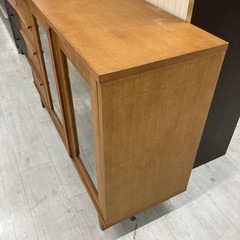 キャビネット　2枚扉　4段　ナチュラル【トレファク堺福田店】の画像